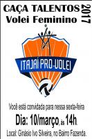 Itaja recebe seletiva de voleibol e futsal neste final de semana