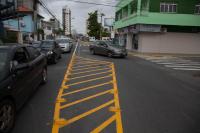 Codetran instala bolso para diminuir congestionamento na Rua Brusque