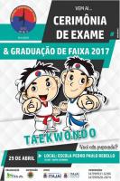 Taekwondo de Itaja realiza cerimnia de exame e graduao de faixa 