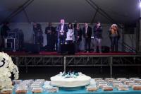 Comunidades do interior participam do primeiro corte do bolo do aniversrio de Itaja