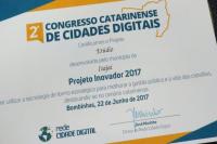 Sistema Erdio garante prmio do Projeto Inovador 2017 para Itaja