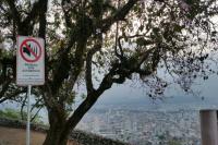 Codetran instala placas de proibio ao som automotivo no Morro da Cruz