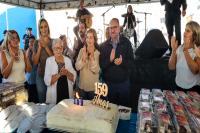 Cortes de bolo de aniversário reúnem comunidades do Bambuzal e da Itaipava