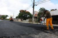 Iniciada a nova pavimentao da Avenida Campos Novos