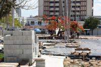 Obras no Largo da Matriz seguem em rea isolada