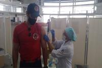 Itaja inicia vacinao contra Covid-19 para foras de segurana e salvamento