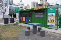 Ecoponto para descarte de reciclveis  inaugurado em Itaja