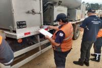 Defesa Civil realiza sexta fiscalização do transporte de produtos perigosos em Itajaí