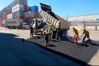 Pavimentao da rea primria do Porto de Itaja recebe reparos