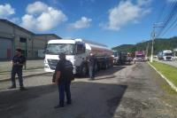 Defesa Civil de Itajaí realiza segunda fiscalização de transporte de produtos perigosos em 2022