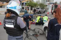Simulado de acidente de trânsito abre programação do movimento Maio Amarelo em Itajaí