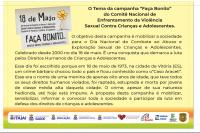 Município de Itajaí promove ações de combate ao abuso e exploração sexual de crianças e adolescentes