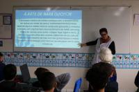 Ambientalista participa de roda de conversa com estudantes de Itajaí
