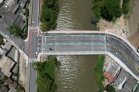 Município entrega a maior ponte já construída sobre o canal retificado do rio Itajaí-Mirim