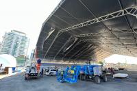 Estruturas de atraes internacionais comeam a ser montadas na Ocean Live Park Itaja