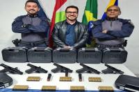Guarda Municipal de Itaja recebe novo armamento para reforar a segurana pblica
