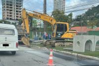 Municpio realiza ltima interveno para drenagem da avenida Osvaldo Reis, na Praia Brava
