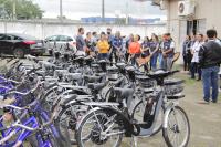 Agentes comunitários de Itajaí recebem bicicletas para auxiliar nas visitas domiciliares