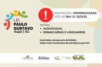 Fundação Cultural prorroga prazos dos editais da Lei Paulo Gustavo
