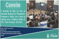Audincia Pblica discutir Plano Plurianual do Municpio de Itaja