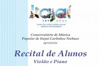 Alunos do Conservatrio de Msica realizam recital de violo e piano