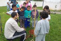 Alunos do CEDIN Emlio Gazaniga Junior realizam plantio de mudas de rvores