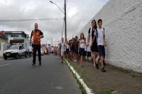 Defesa Civil simula rota de fuga em escola no So Vicente